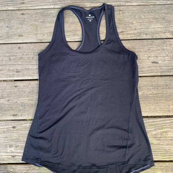 Athleta Black Racerback Tank size XS 🖤💛🖤 - Picture 2 of 7